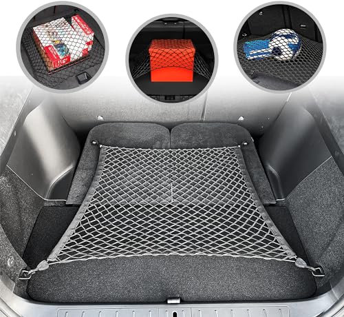 Floor Style Trunk Mesh Cargo Net for Tesla Model X 2016-2023 - Car Accessories - Premium Trunk Organizer and Storage - Cargo Net for SUV - Vehicle Carrier Organizer for Tesla Model X