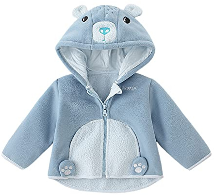 Camilife Veste Polaire à Capuche et Fermeture Éclair pour Bébé Tout-Petit Enfants Garçons Filles Manteaux Polaire Enfants Blousons pour le printemps l'automne et l'hiver Motif Cartoon Taille 68-122