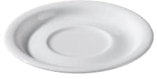 METRO Professional Plato para taza de café Caterer de porcelana??, Ø 12 cm, blanco, 6 unidades