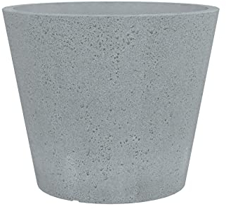 Scheurich C-Cone 40, Pflanzgefäß/Blumentopf/Pflanzkübel, rund, Farbe: Stony Grey, hergestellt mit recyceltem Kunststoff, 10 Jahre Garantie, für den Außenbereich