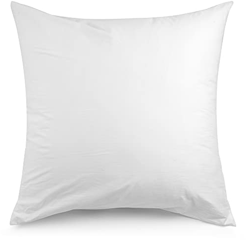 ATsense 2er Set Kissenbezug 50x50 cm - 100% Baumwolle, Weiß Kopfkissenbezug mit Reißverschluss, Super Weicher Kissenbezug, ÖkoTex Zertifiziert für Allergiker Geeignet