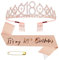 EKKONG 18. Geburtstag Schärpe und Tiara, Rose Gold Geburtstagskrone Schärpe, Krone 18 Geburtstag Mädchen, Fabulous Schärpe, Geburtstag Geschenke für Mädchen 18. Geburtstag Deko