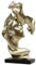 PIGPIGFLY Liebeskuss Statue,Abstrakte Skulptur,Deko Figuren, Deko Wohnzimmer Modern Zum Hinstellen, Abstrakte Skulptur Polyresin, Geschenkidee（Gold）