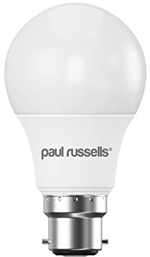 paul russells LED GLS - Dimmable Bayonet Light, 8.5W 806 Lumens B22 A60 LED Bulbs, 60w Equivalent, 6500K Daylight, Dimmer Standard BC Energy Saving Ceiling Lightbulbs, Pack of 1