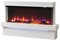 FLAMME Knighton 130cm/51 3-Sided Electric Free Standing Fireplace, Multiple Flame Colours, 1500W Heater, Crackling Sound Effect, Remote and APP Control, White