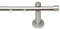 Garesa Gardinenstange Kea Ø 20mm, 1-läufig, Chrom, matt I Aluminium Vorhangstange inkl. Gleiter I Endknopf Kappe I Für mittelschwere Vorhänge I 130cm