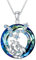 enjoylifecreative Damen Fische Sternzeichen Kristall Halskette 925er Sterling Silber Pisces Geburtsstein Horoskop Anhänger Kette Sternbild Astrologie Schmuck Geschenke für Frauen Mädchen