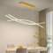 Mikeru 100cm Modern LED Pendant Light, Dimmable 3000k/4500k/6500k Ceiling Pendant Light, Height Adjustable 1.5M Gold Pendant Light with Memory for Dining Room, Kitchen Island, Office