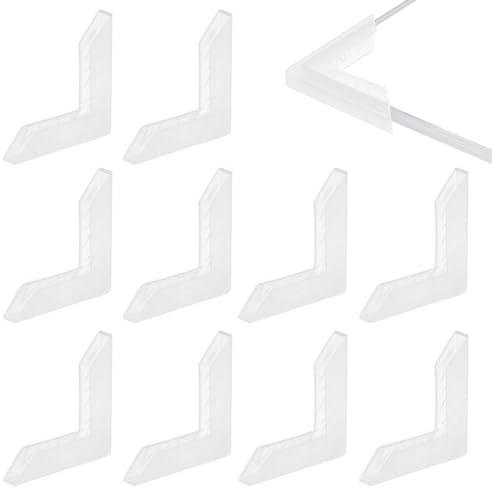 BENECREAT 100 Stück Eckenschutz L-Förmige Eckstoßstangen, Durchscheinender Weißer Kunststoff-Eckenschutz Abdeckungen Kantenschutz Für Bilderrahmen, Spiegel, Keramik, Glas, Transportschutz