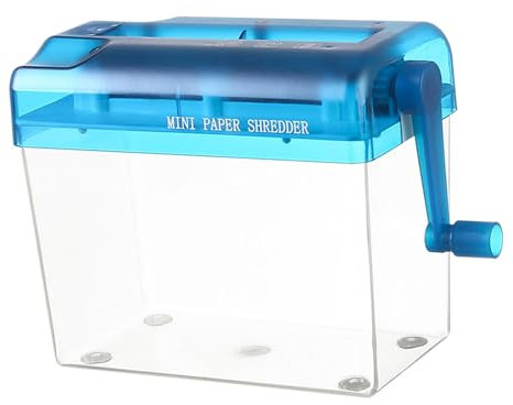 harayaa Handschredder, Papierschredder, Mini Rechnungen, Papierschneidemaschine, Praktischer Und Langlebiger Notizen Aktenvernichter Im A4 Format, Blau