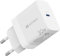sonero chargeur USB-C, 1x 30 watts port USB-C, GaN chargeur rapide, alimentation USB, chargeur de téléphone portable avec détection automatique du courant de charge, blanc