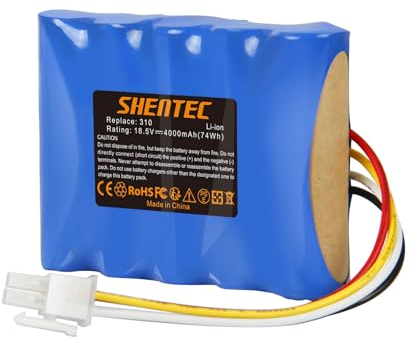 Shentec Batterie Li-ION de Rechange 18.5V 4000mAh pour Batterie Husqvarna Automower 310,315,Gardena Sileno R100Li, R130Li, R160Li, Sileno+,pour Robot Tondeuse 5848228-01,5848228-02,5848528-02,