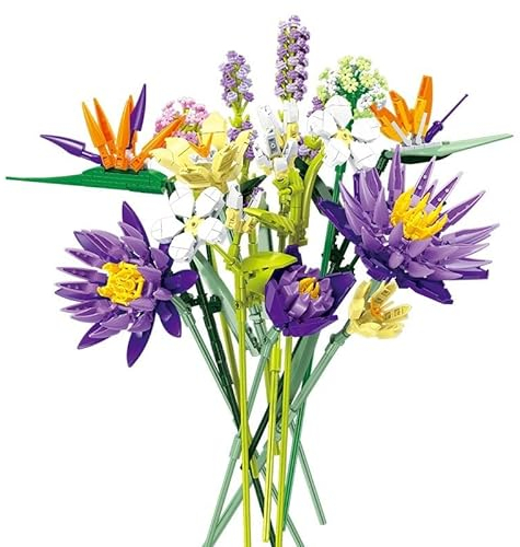 Bausteine Heimdekoration DIY Simulation Bausteine Blumenstrauß Dekoration Geschenk