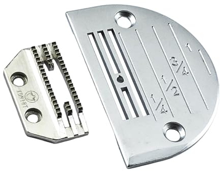 Blooy - Standard Needle Plate & Feed Dog Kit Fits JUKI Brother Singer Jack Industrial Lockstitch Sewing Machines E16, E18, E20, E22, E24, E26 (E22+18T)