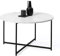 IDMarket - Couchtisch Alaska, rund, 70 cm, Marmoreffekt und Metallfuß, Schwarz