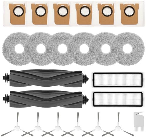 Nuo desire Lot de Rechange pour Dreame L10 Ultra Complete, Xiaomi X20+ / X10+, accessoires pour Dreame S10/L10 Prime, avec Brosses Principales, Filtres, Brosses de Bord, Chiffons, Sacs à Poussière