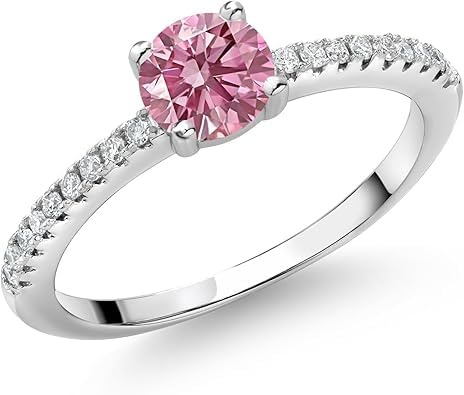 HARSHALI GEMS Bague en argent sterling 925 avec saphir rose pour femme, bague faite à la main avec pierre précieuse de Noël, pierre précieuse, saphir rose