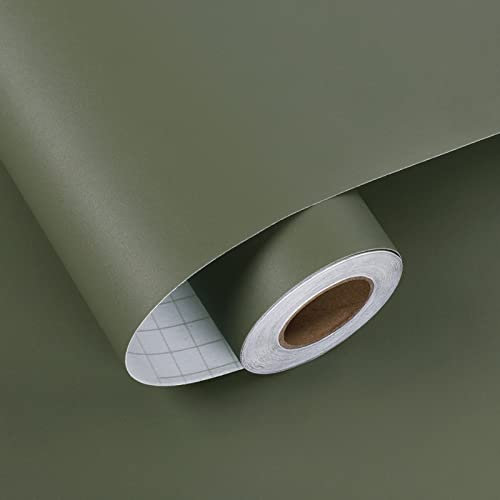 HotDecor Papier Peint Autocollant Vert Pour Chambre Enfant Rouleau Adhesif Decoratif Papier Adhesif Pour Meuble Cuisine Revêtement Plan De Travail Armoire Adhésif Film Autocollant Meuble 60 x 800cm