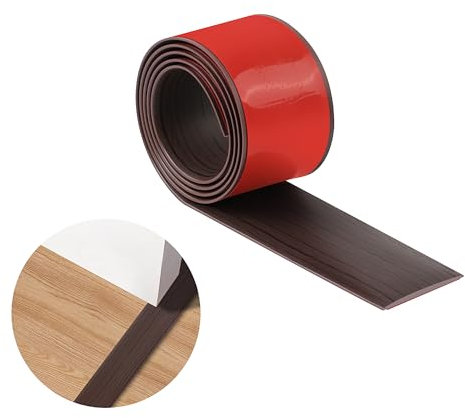 Tiras de Transición de Piso,Impermeables Resistentes al Desgaste,Tiras de Umbral Para Puertas Autoadhesivas PVC Adecuadas Para Puertas,Ventanas Bordes Suelo (veta de nogal negro, 1m-5cm)