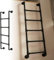 Wandmontierte Sicherheitsleiter aus Eisen im Industrie-Stil, für Zuhause/Dachboden/Keller, Wohnmobil-Etagenbett, 219 cm