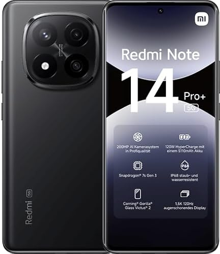 Xiaomi Redmi Note 14 Pro+ 5g 12 Go 512 Go RAM Noir