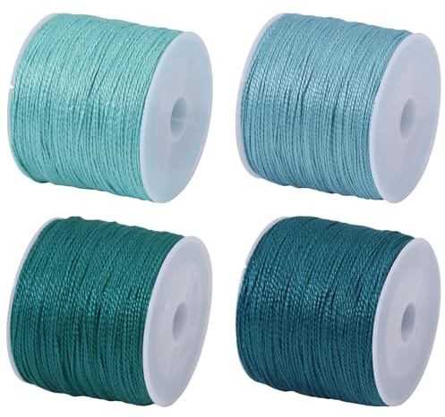 FREEBLOSS Sashiko Garn Sashiko Strang 110 Yards X 4 Farben Blau Baumwoll Stickgarn Japanisches Quilting Und Stick Nähset