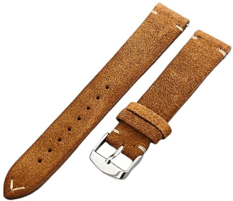 Bihahyj Uhrenarmband 14mm-22mm Echtes Wildleder Leder Schnellverschluss Armband