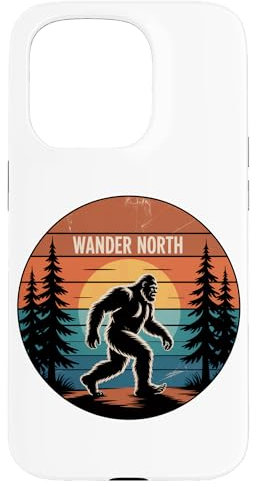 Wander North Bigfoot Abenteuer Wald Hülle für iPhone 15 Pro