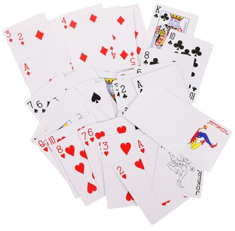 GARVALON 2 Satz Selbstgemacht Blanko Pokerkarten aus Papier für Thermotransferdruck Leere Sublimationskarten für Individuelle Kartenspiele und Kreative Gestaltung