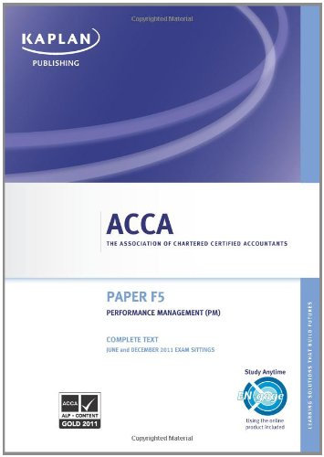 ACCA F5 Performance Management Pm - Complete Text 2011