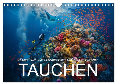 Erlebe mit mir verzaubernde Unterwasserwelten Tauchen (Wandkalender 2026 DIN A4 quer), CALVENDO Monatskalender: Ein Jahr des Tauchens in wunderschönen Meereslandschaften. (CALVENDO Hobbys)