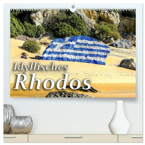 Idyllisches Rhodos (hochwertiger Premium Wandkalender 2026 DIN A2 quer), Kunstdruck in Hochglanz: Die schönsten und idyllischsten Orte auf Rhodos (CALVENDO Orte)