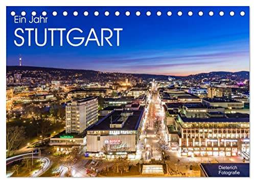 Ein Jahr STUTTGART (Tischkalender 2026 DIN A5 quer), CALVENDO Monatskalender: Faszinierende Aufnahmen der Landeshauptstadt Stuttgart (CALVENDO Orte)