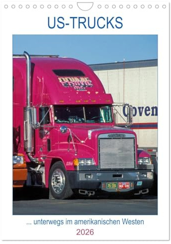 US-Trucks ... unterwegs im amerikanischen Westen - Monatsplaner (Wandkalender 2026 DIN A4 hoch), CALVENDO Monatskalender: Kings of the Road auf Tour (CALVENDO Mobilitaet)