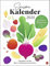 Ecofriendly Saisonkalender 2023. Schön illustrierter Wandkalender mit saisonalen Obst und Gemüse. Nachhaltiger Monats-Kalender zum Aufhängen