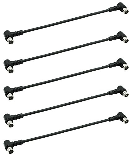 SKT SAK030SET1 - Cable de conexión coaxial Clase A 30 cm, acodado F enchufes rápidos, Color Negro