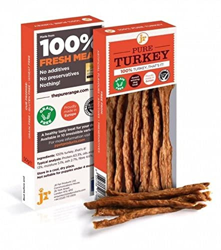 J R Pet Product's Pure Dried 100% Fresh Meat Dog Treat Gluten Free 50g - Turkey