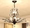 Ganeed Kristall Kronleuchter Vintage Pendelleuchte K9 Klar Kristall Kronleuchter Leuchten Deckenleuchte für Wohnzimmer Schlafzimmer Restaurant Veranda Flur Schwarz 8 Lichter
