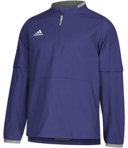 adidas Fielder's Choice 2.0 Convertible Jacket - Men's Baseball S Collegiate Purple/Core Heather