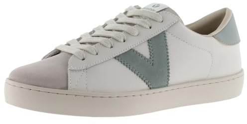 victoria Low-Top Unisex Berlin Leder & Kontrast-Teile & Spaltleder-Zehe 1126142 für Erwachsene Jade 35