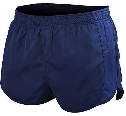Muscle Alive Herren Sport Running 1 Elite Teilt Laufen Kurze Hose mit Seite Mesh Panel Schnell Trocken Shorts Dunkelblau M