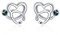 AOBOCO Ohrstecker Silber 925 Damen Ärztin Ohrringe Stecker Herz Kristall Earring Schmuck Geschenke Frauen Krankenschwester Medizinstudent