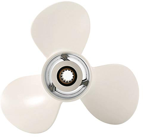 Aluminium 3 Propeller Motor Propeller für Außenborder - für 40-60 PS, 11 5/8x11-G Modell, Weiß