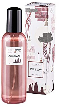 AVA & MAY Angkor Wat Raumspray (100 ml) – veganer Raumduft in der praktischen Sprühflasche – mit hochwertigem Duftöl aus Bambus, Jasmin und Melone