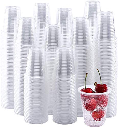 Aspect Lot de 1 000 gobelets jetables en plastique transparent pour fête, mariage, cocktail, fête de Noël, fête froide, toute boisson