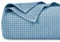 PHF 100% Baumwolle waffledecke Kuschedecke 220x240cm, leicht & atmungsaktiv, perfekt für den Sommer - Oeko-TEX® Zertifiziert - Hotelwäschequalität - Ideal für Sofa Couch Bett, Staubiges Blau