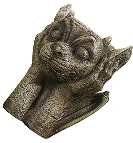 Happyyami Teufel Blumentopf Ornament Garten Blumentopf Klein Mini-blumentopf Blumentöpfe Für Gärtnereien Kein Übel Sehen, Hören, Sprechen Figuren Pflanzen Pflanzgefäße Harz Blumenkorb Dämon