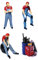 Amagogo Figurine di persone in miniatura dipinte 1/64, layout di di diorama scene di garage figure Decor, LA rossa
