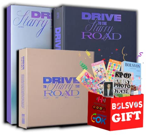 Astro - Drive To the Starry Road [Full Set ver.] (3rd Full Album) 3 Albums+Pre Order Limited Benefits+BolsVos K-POP eBook (21p), 3EA BolsVos Stickers for Toploader, Photocards