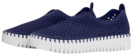 Ilse Jacobsen HORNBAEK Damen Tulip 3373 Plateau | Slip-On | Low-Top, Dunkles Indigo, 37.5 EU